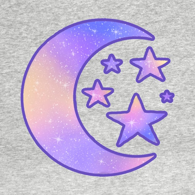 Pastel Dreamy Moon and Stars by arinoiro